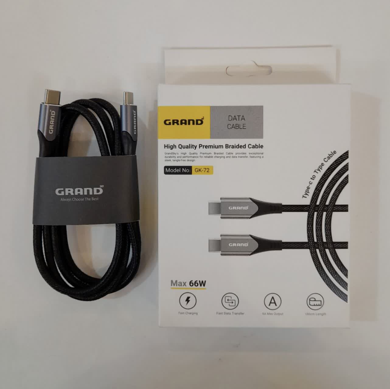 کابل دو سر تایپ سی GRAND مدل GK-72